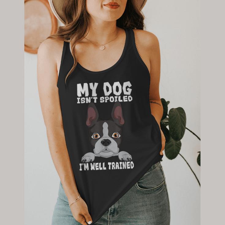 Boston Terrier American Gentleman Dog Lover I'm Well Trained Flowy Tank, funny design