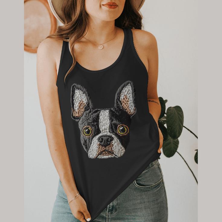 Boston Terrier Cute Puppy Face Dog Lover Pet Owner Flowy Tank, funny design