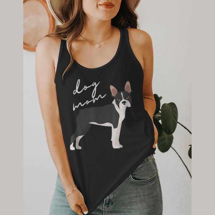 Boston Terrier Dog Mom Woman Women Flowy Tank, funny design