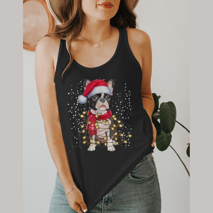 Boston Terrier Dog Ugly Christmas Dog Xmas For Men Women Kids Flowy Tank, funny design