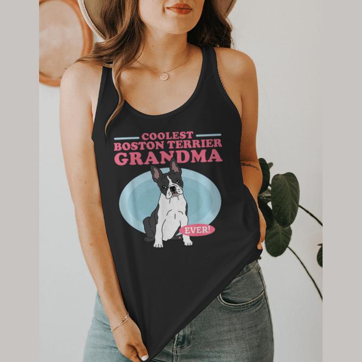 Boston Terrier Grandma Bostie Dog Owner Boston Terrier Men Women Flowy Tank, funny design