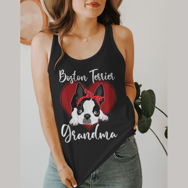 Boston Terrier Grandma Dog Owner Boston Terrier For Men Women Flowy Tank, funny design