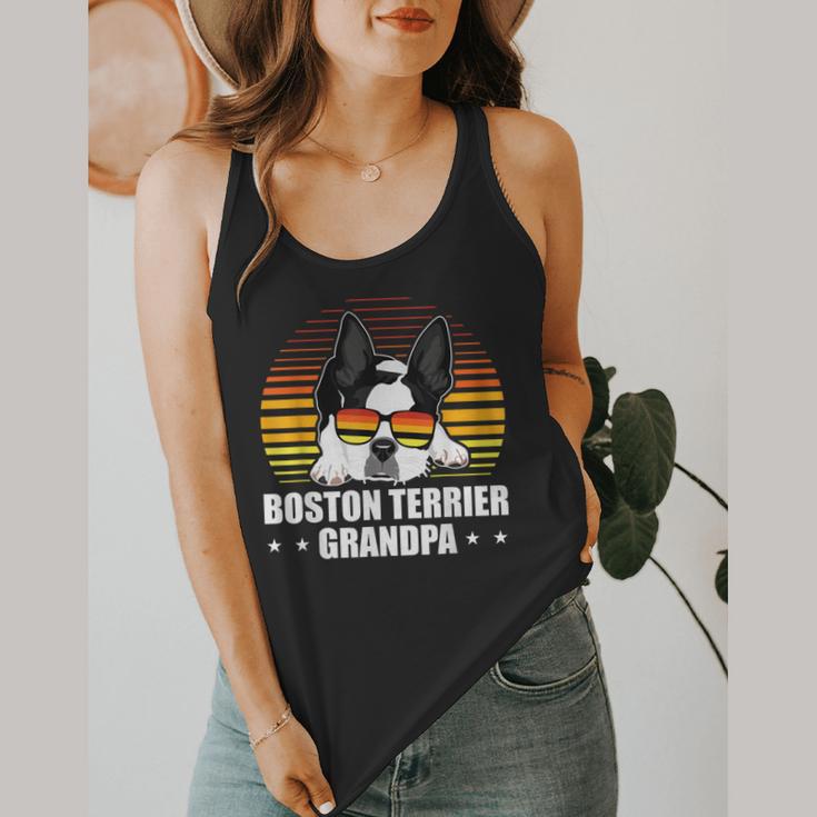 Boston Terrier Grandpa Dog Owner Boston Terrier Flowy Tank, funny design