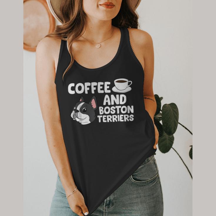 Boston Terrier Lover Coffee And Boston Terriers Flowy Tank, funny design