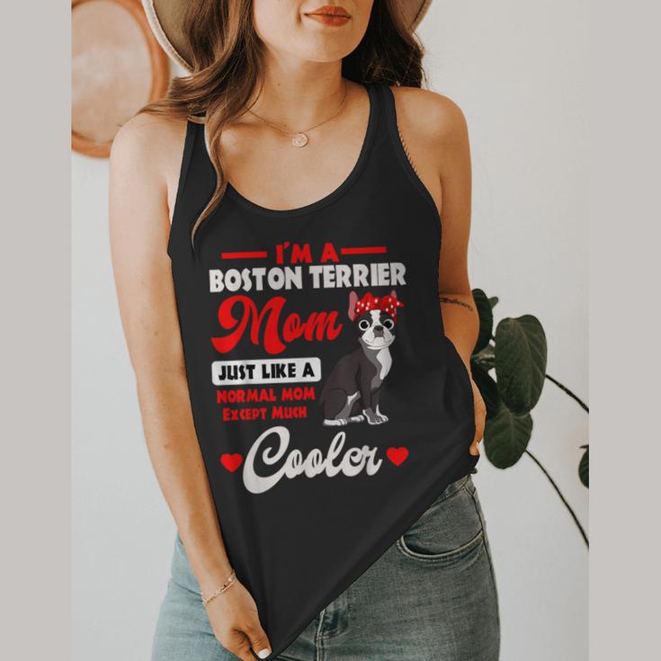 Boston Terrier Mom American Gentleman Dog Mother's Day Flowy Tank, funny design