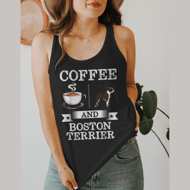 Boston Terrier Shirt Coffee And Boston Terrier Cute Dog For Men Women Girls Kids Flowy Tank, funny design
