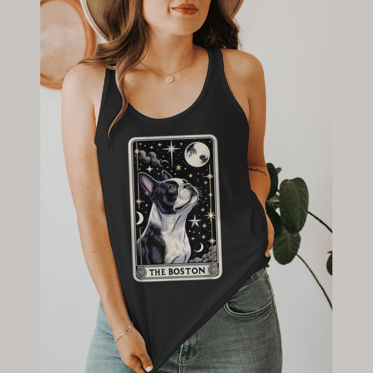 Boston Terrier Tarot Card Star With The Moon Men Women Kids Flowy Tank, funny design