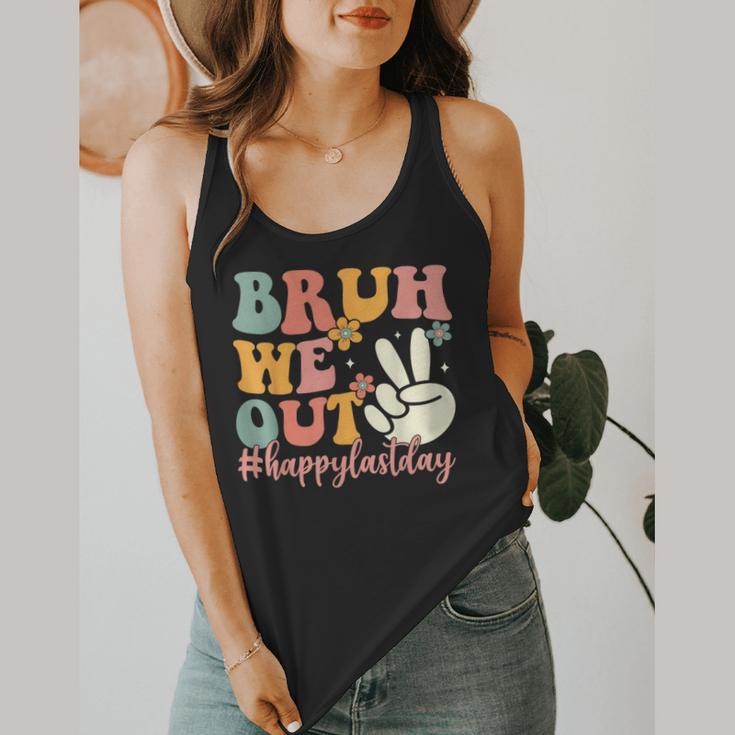Bruh We Out Teacher Retro Last Day Of School Boys Girls Kids Flowy Tank, funny design