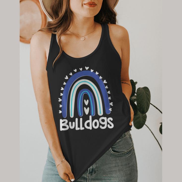 Bulldogs School Mascot Rainbow Teacher Lover Flowy Tank, funny design