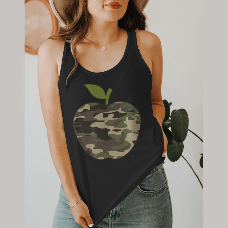 Camo Apple Camouflage Clothing School Student Camo Teacher Men Women Kids Flowy Tank, funny design