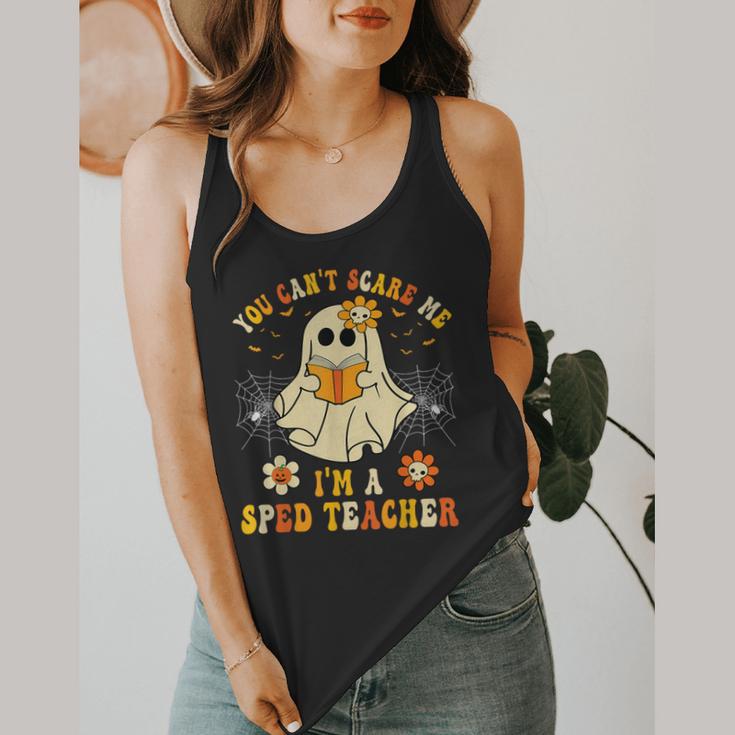 You Can't Scare Me I'm A SPED Teacher Halloween Ghost Flowy Tank, funny design You Can't Scare Me I'm A SPED Teacher Halloween Ghost Flowy Tank, funny design