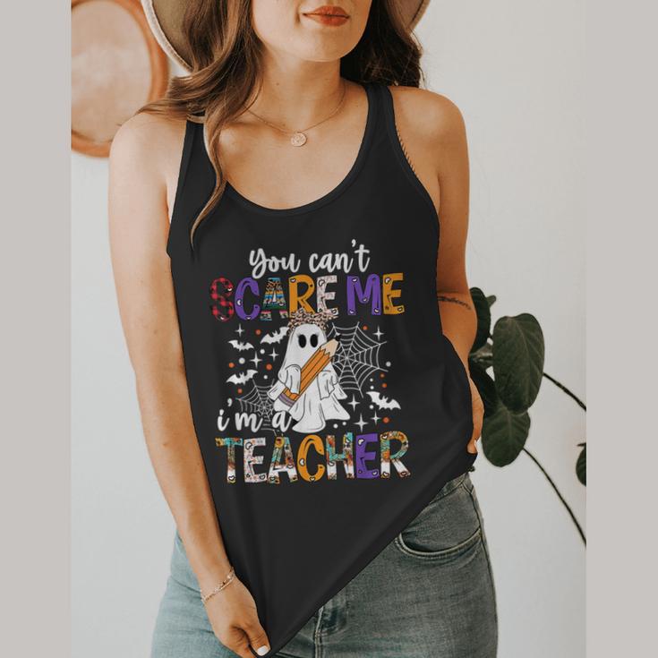 You Can't Scare Me I'm A Teacher Halloween Costume Flowy Tank, funny design