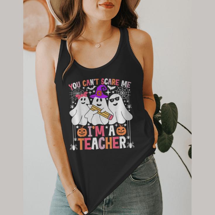 You Can't Scare Me I'm A Teacher Halloween Flowy Tank, funny design