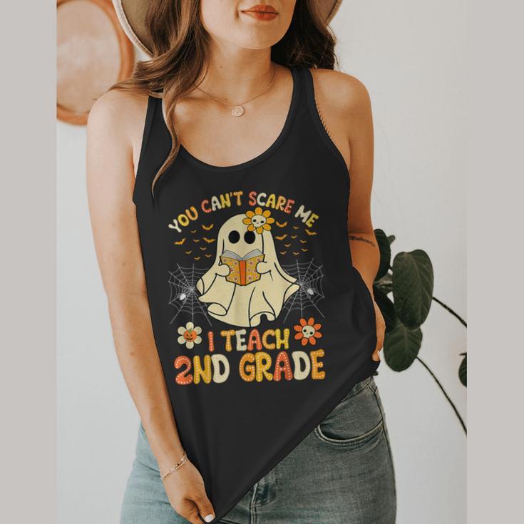You Can't Scare Me I Teach 2nd Grade Halloween Teacher Ghost Flowy Tank, funny design You Can't Scare Me I Teach 2nd Grade Halloween Teacher Ghost Flowy Tank, funny design