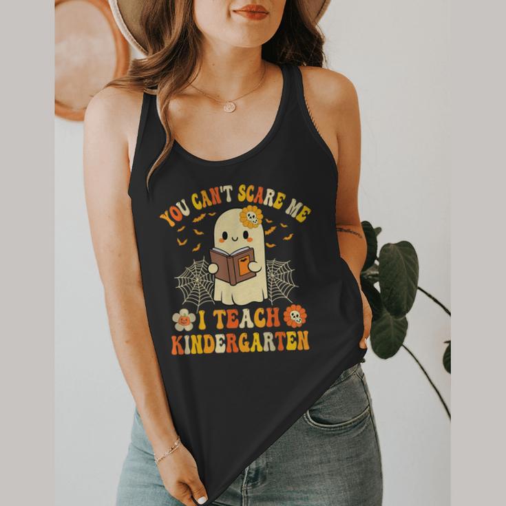 You Can't Scare Me I Teach Kindergarten Halloween Teacher Flowy Tank, funny design