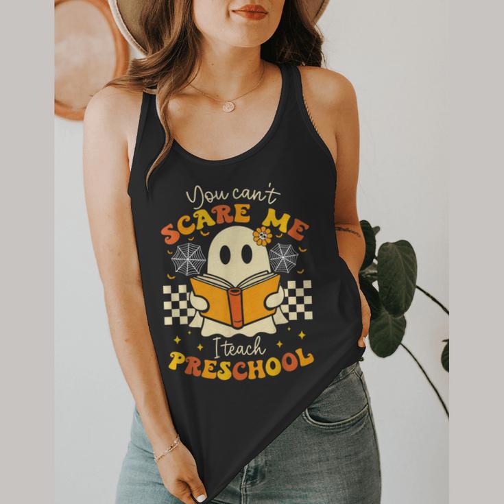 You Can't Scare Me I Teach Preschool Teacher Halloween Ghost Flowy Tank, funny design You Can't Scare Me I Teach Preschool Teacher Halloween Ghost Flowy Tank, funny design