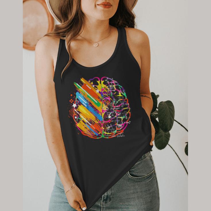 Colorful Brain Art Teacher Artist Painter Student Flowy Tank, funny design Colorful Brain Art Teacher Artist Painter Student Flowy Tank, funny design