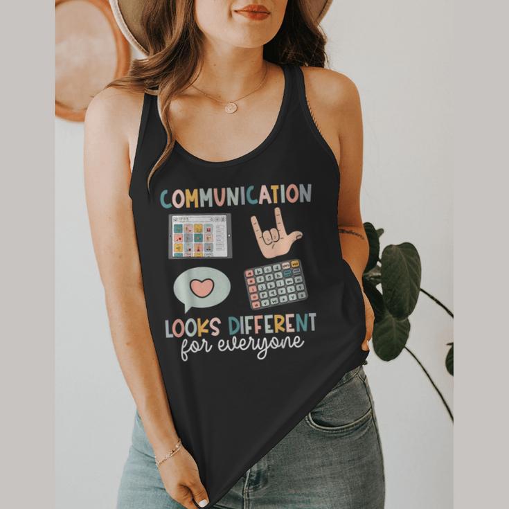 Communication Looks Different For Everyone SPED Teacher ASD Flowy Tank, funny design Communication Looks Different For Everyone SPED Teacher ASD Flowy Tank, funny design