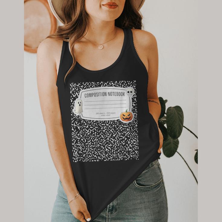 Composition Notebook Costume Adult Halloween For Teacher Flowy Tank, funny design