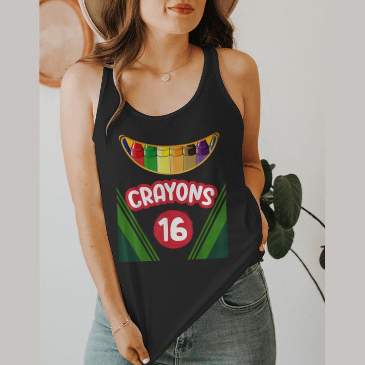 Crayon Box Fun Teacher Student Crayon Squad Halloween 2023 Flowy Tank, funny design
