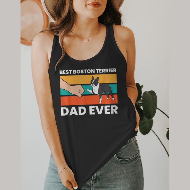 Cute Boston Terrier Best Boston Terrier Dad Ever Flowy Tank, funny design
