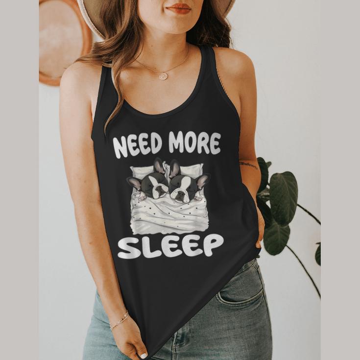 Cute Boston Terrier Need More Sleep Pajamas Nightgown Flowy Tank, funny design