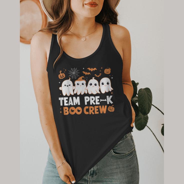 Cute Ghosts Pre-K Boo Crew Teachers Halloween Party Team For Men Women Kids Flowy Tank, funny design