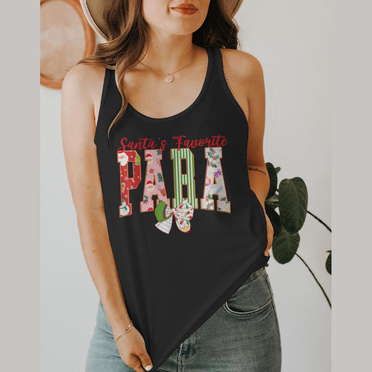 Cute Santas Favorite Para Christmas Paraprofessional Teacher Flowy Tank, funny design Cute Santas Favorite Para Christmas Paraprofessional Teacher Flowy Tank, funny design