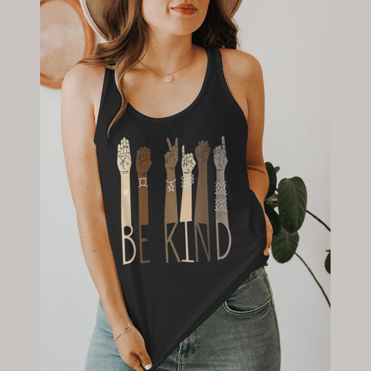 Deaf Be Kind Sign Language Hand Talking Teachers Interpreter Flowy Tank, funny design Deaf Be Kind Sign Language Hand Talking Teachers Interpreter Flowy Tank, funny design