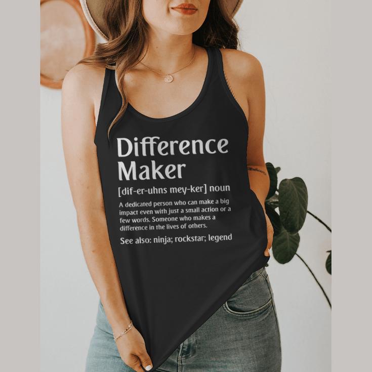 Difference Maker Definition Vintage Teachers Mom Boss Women Flowy Tank, funny design