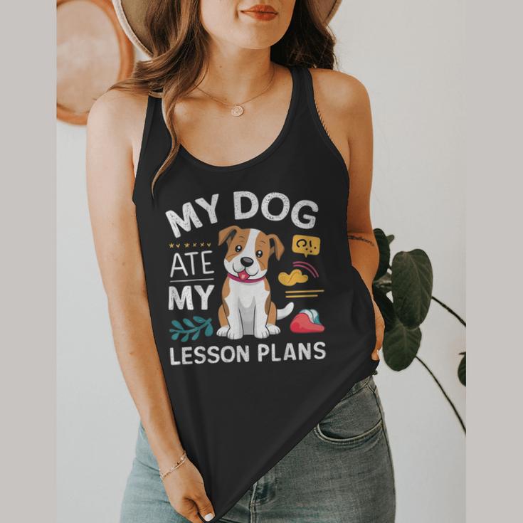My Dog Ate My Lesson Plan Teacher Back To School Flowy Tank, funny design My Dog Ate My Lesson Plan Teacher Back To School Flowy Tank, funny design