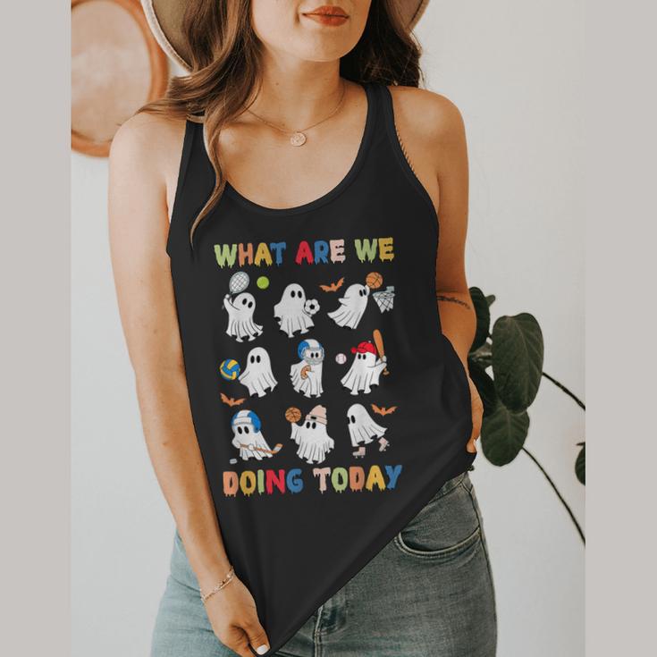 What Are We Doing Today Ghost PE Teacher Team Halloween Flowy Tank, funny design What Are We Doing Today Ghost PE Teacher Team Halloween Flowy Tank, funny design