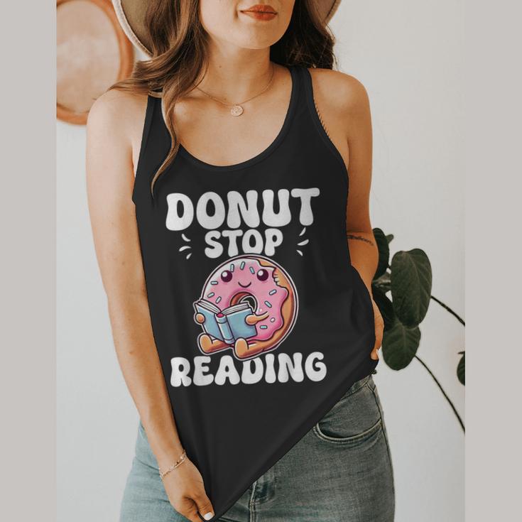 Donut Stop Reading Kawaii Teacher Preschool Kindergarten Flowy Tank, funny design Donut Stop Reading Kawaii Teacher Preschool Kindergarten Flowy Tank, funny design
