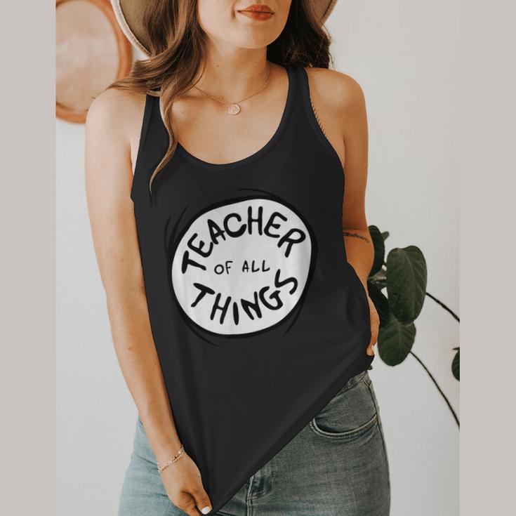 Dr Seuss Teacher Of All Things Red Emblem Flowy Tank, funny design