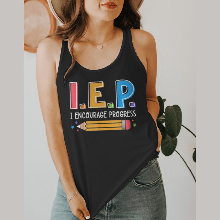 I E P I Encourage Progress Special Education Teacher Flowy Tank, funny design