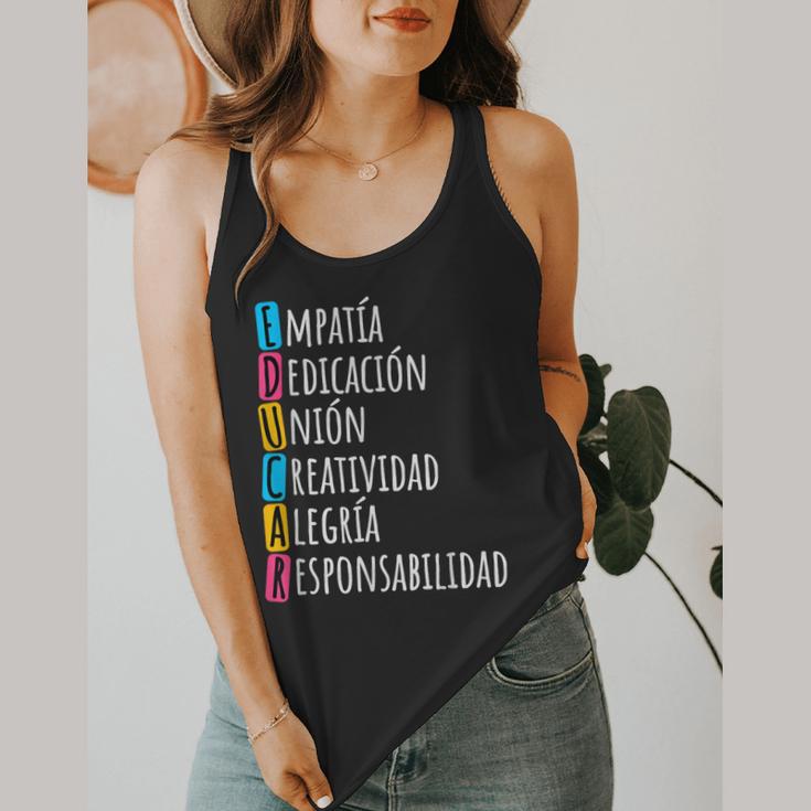 Educar Bilingual Spanish Teacher Flowy Tank, funny design Educar Bilingual Spanish Teacher Flowy Tank, funny design