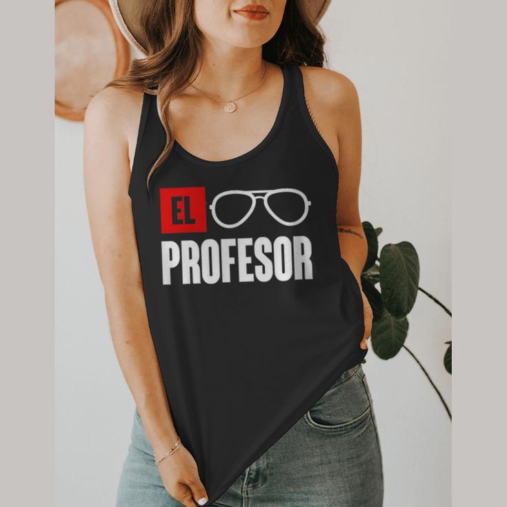 El Professor Money Costume Profesor Glasses Men Teacher Gift Flowy Tank, funny design El Professor Money Costume Profesor Glasses Men Teacher Gift Flowy Tank, funny design