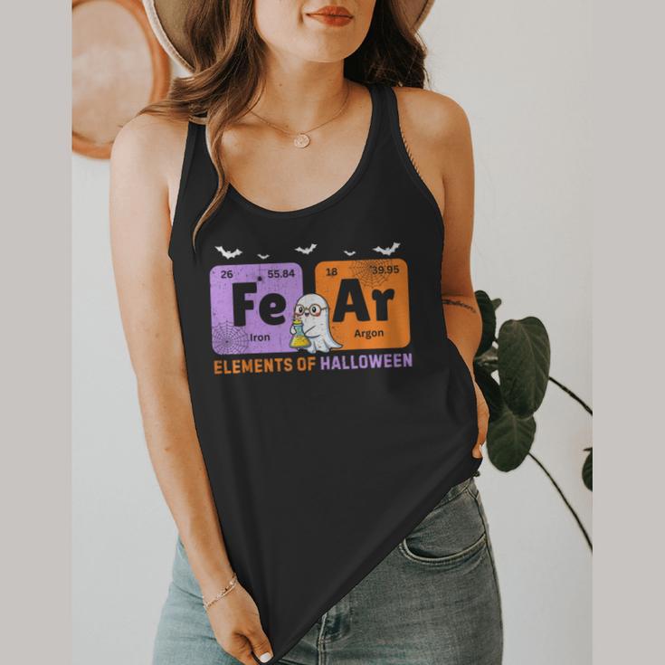 Elements Of Halloween Fear Periodically Chemistry Teacher Flowy Tank, funny design Elements Of Halloween Fear Periodically Chemistry Teacher Flowy Tank, funny design