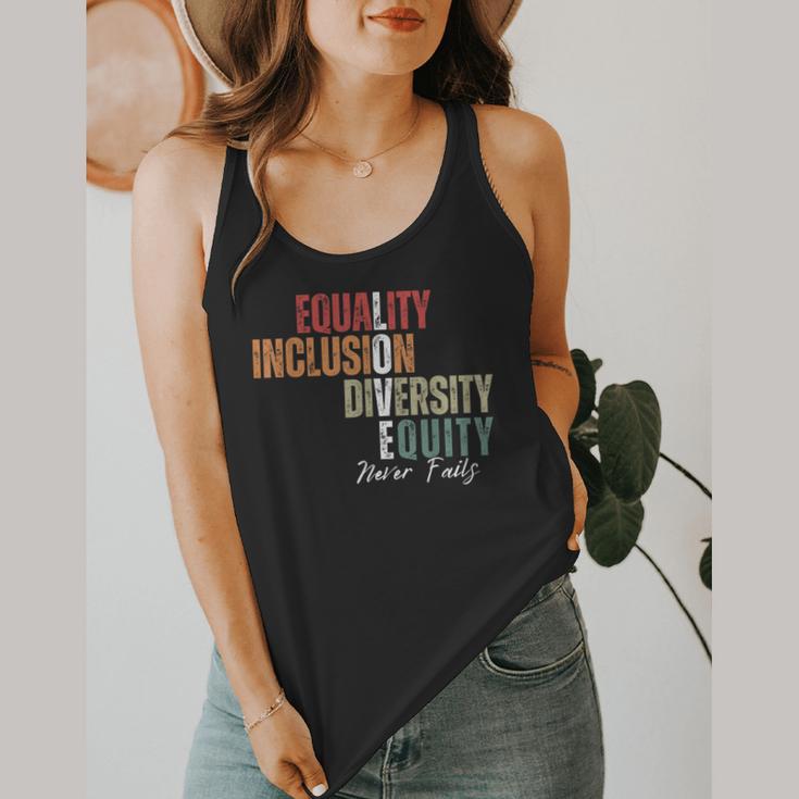 Equality Inclusion Diversity Equity Love Never Fails Teacher Flowy Tank, funny design Equality Inclusion Diversity Equity Love Never Fails Teacher Flowy Tank, funny design