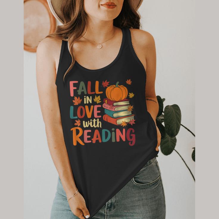Fall In Love With Reading Autumn Thanksgiving Shirt Teacher Flowy Tank, funny design Fall In Love With Reading Autumn Thanksgiving Shirt Teacher Flowy Tank, funny design