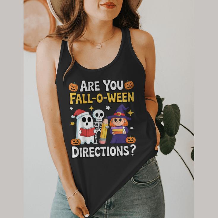 Are You Fall O Ween Directions Halloween Teacher Ghost Flowy Tank, funny design Are You Fall O Ween Directions Halloween Teacher Ghost Flowy Tank, funny design