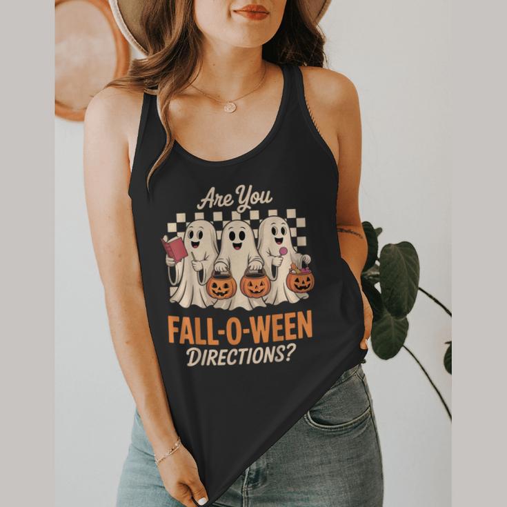 Are You Fall O Ween Directions Teacher Halloween Boo Ghost Flowy Tank, funny design Are You Fall O Ween Directions Teacher Halloween Boo Ghost Flowy Tank, funny design