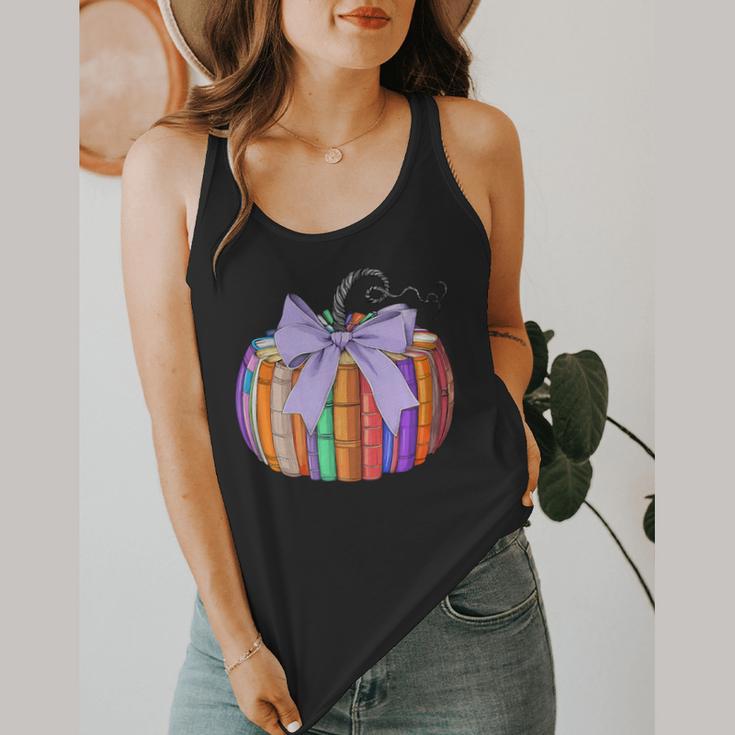 Fall Pumpkin Books Lover Halloween Teacher Teaching Staff Flowy Tank, funny design Fall Pumpkin Books Lover Halloween Teacher Teaching Staff Flowy Tank, funny design
