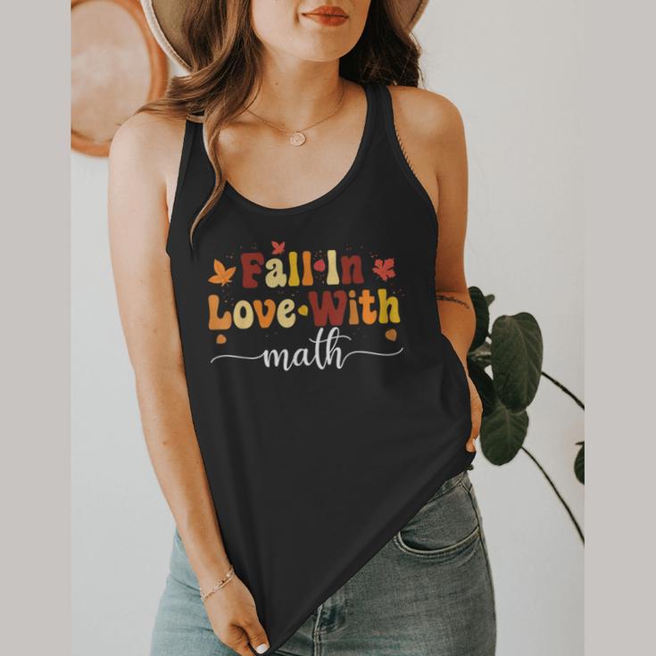 Fall Teacher Fall In Love With Math Math Thanksgiving Flowy Tank, funny design