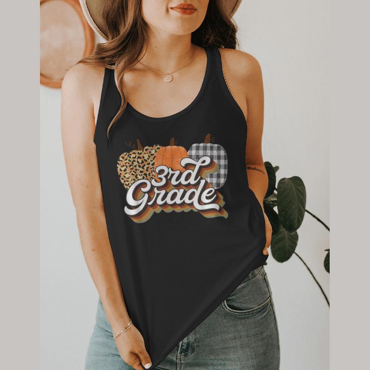 Fall Teacher Shirt 3rd Grade Teacher Retro Halloween Pumpkin Flowy Tank, funny design Fall Teacher Shirt 3rd Grade Teacher Retro Halloween Pumpkin Flowy Tank, funny design