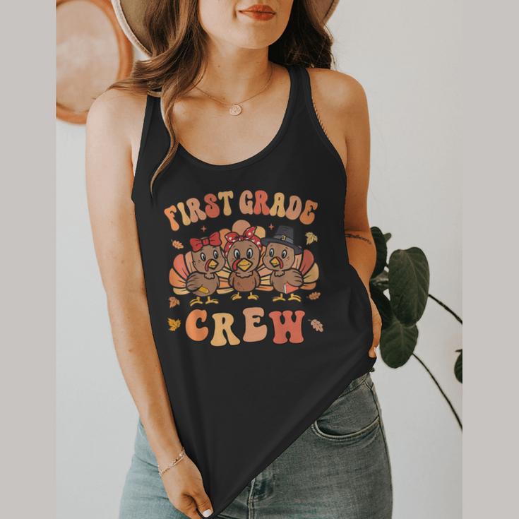 First Grade Crew Thanksgiving Fall Teacher 1st Grade Team Flowy Tank, funny design First Grade Crew Thanksgiving Fall Teacher 1st Grade Team Flowy Tank, funny design