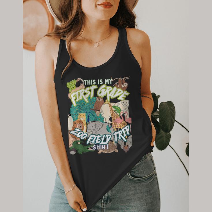 First Grade Zoo Field Trip Matching Student Teacher Class Flowy Tank, funny design First Grade Zoo Field Trip Matching Student Teacher Class Flowy Tank, funny design