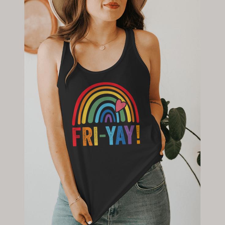 Fri-Yay Friyay Rainbow Colors Teacher Childrens Fun Designs Flowy Tank, funny design Fri-Yay Friyay Rainbow Colors Teacher Childrens Fun Designs Flowy Tank, funny design