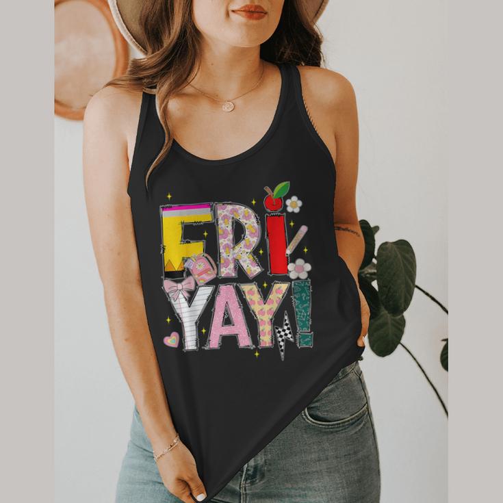 Fri-Yay Happy Friday Lovers Teacher Weekend Women Flowy Tank, funny design Fri-Yay Happy Friday Lovers Teacher Weekend Women Flowy Tank, funny design