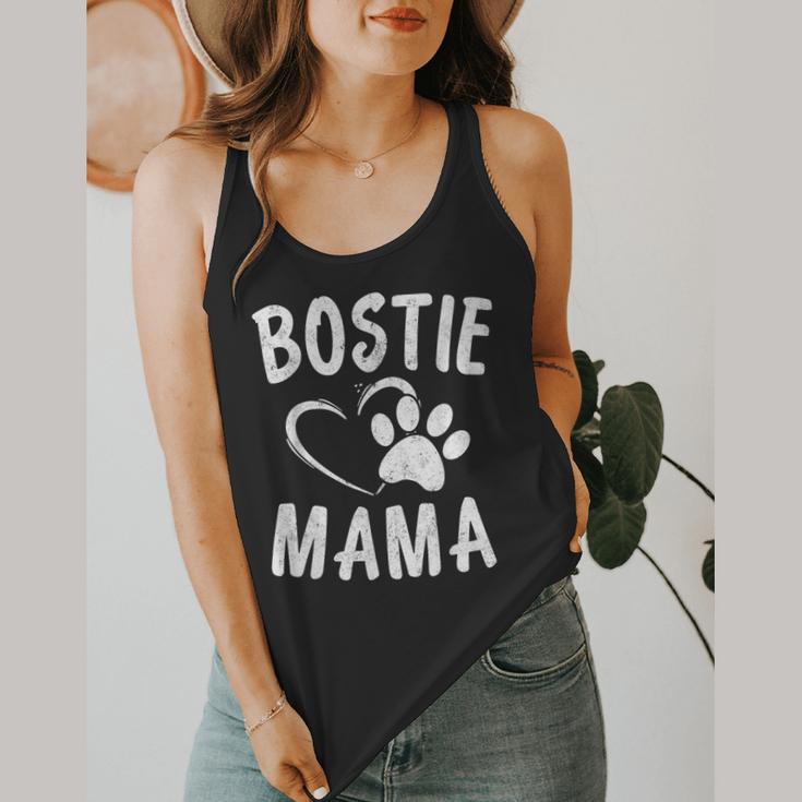 Fun Bostie Mama Dog Lover Apparel Boston Terrier Mom Flowy Tank, funny design